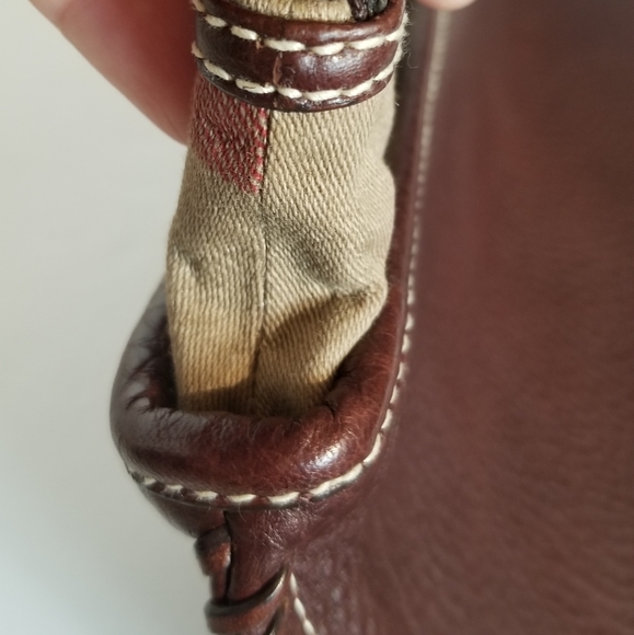 Burberry Checker And Brown Leather Clutch! - Picture 12 of 16